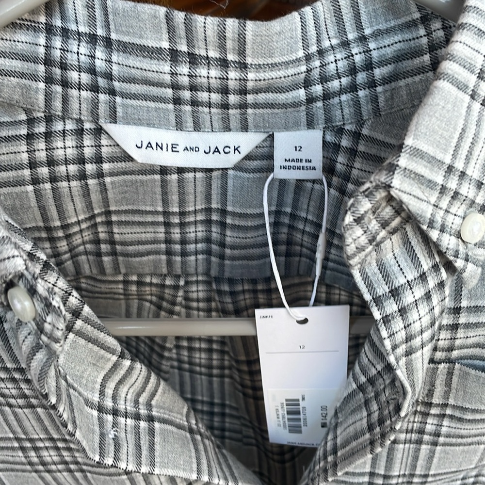 New with tags Boys size 12 Janie and Jack Button Down